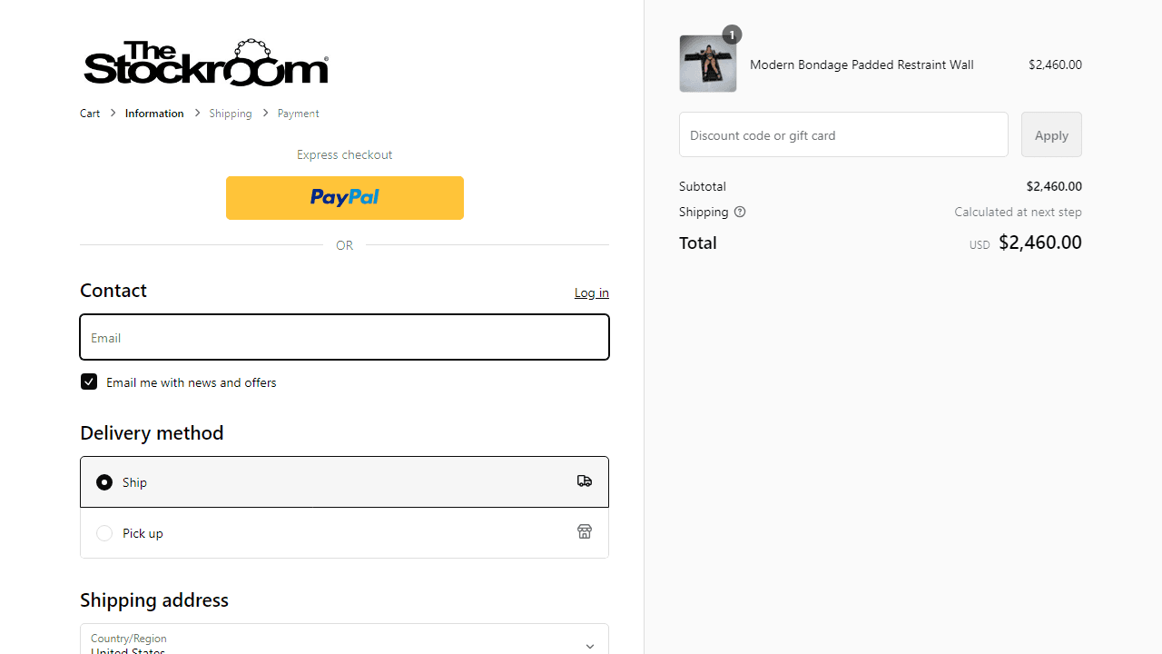How to apply Stockroom coupon code